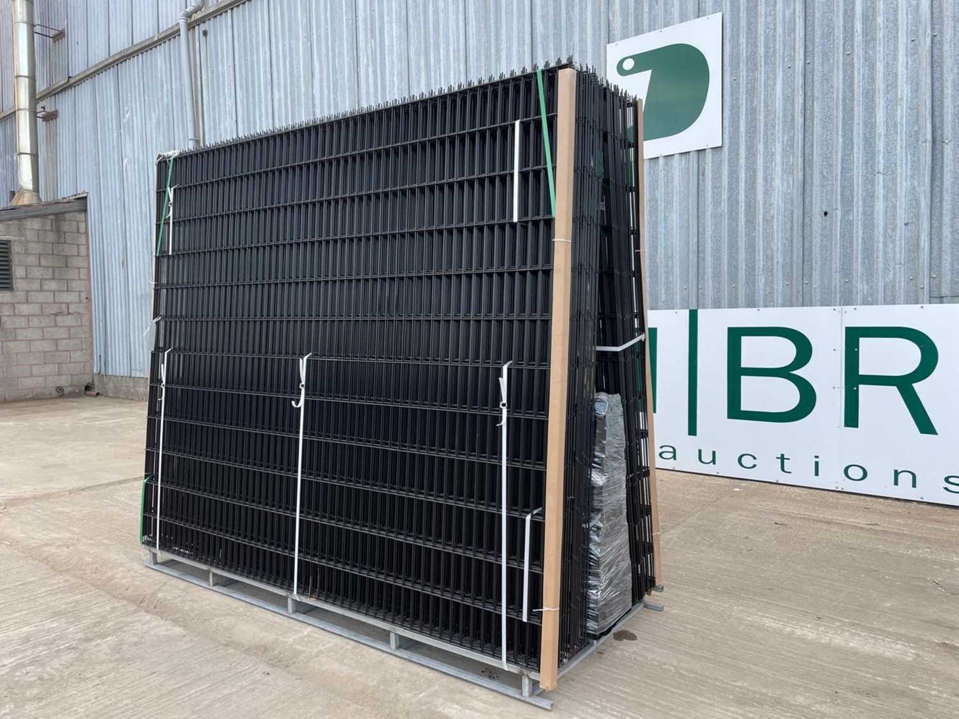 Unused Security Fencing 200M H/D 6mm Double Wire 65 Panels 3m x 2.4M, 66 Posts 60mmx 60mm (Black) - Image 3 of 9