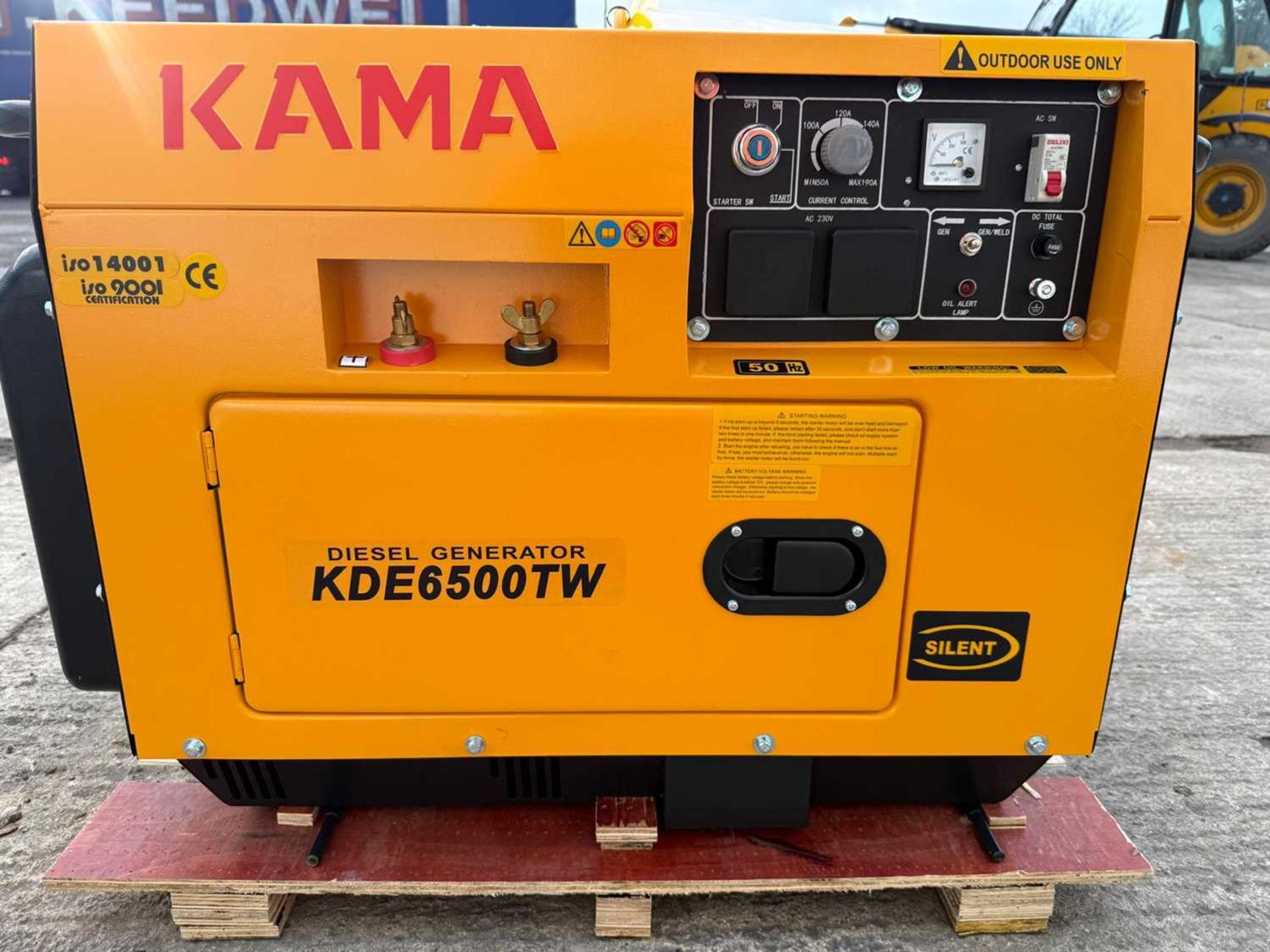 Unused Kama 5.5KW KDE6500TW Air Cooled Diesel Silent Generator & Welder. - Image 5 of 8