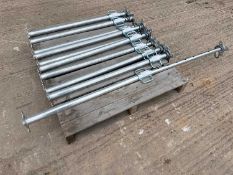 Unused Small Galvanised Accro Props (10 Of) Closed Height 1M Open Height 1.8M