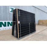 Unused Security Fencing 200M H/D 6mm Double Wire 65 Panels 3m x 2.4M, 66 Posts 60mmx 60mm (Black)