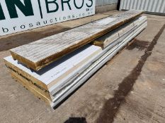 UNRESERVED - Pallet Of 5 Insulated Wall Panels (3 x 5.5M x 1M) & (1x 5.5m X 570mm x 100mm) & (1 Of 2