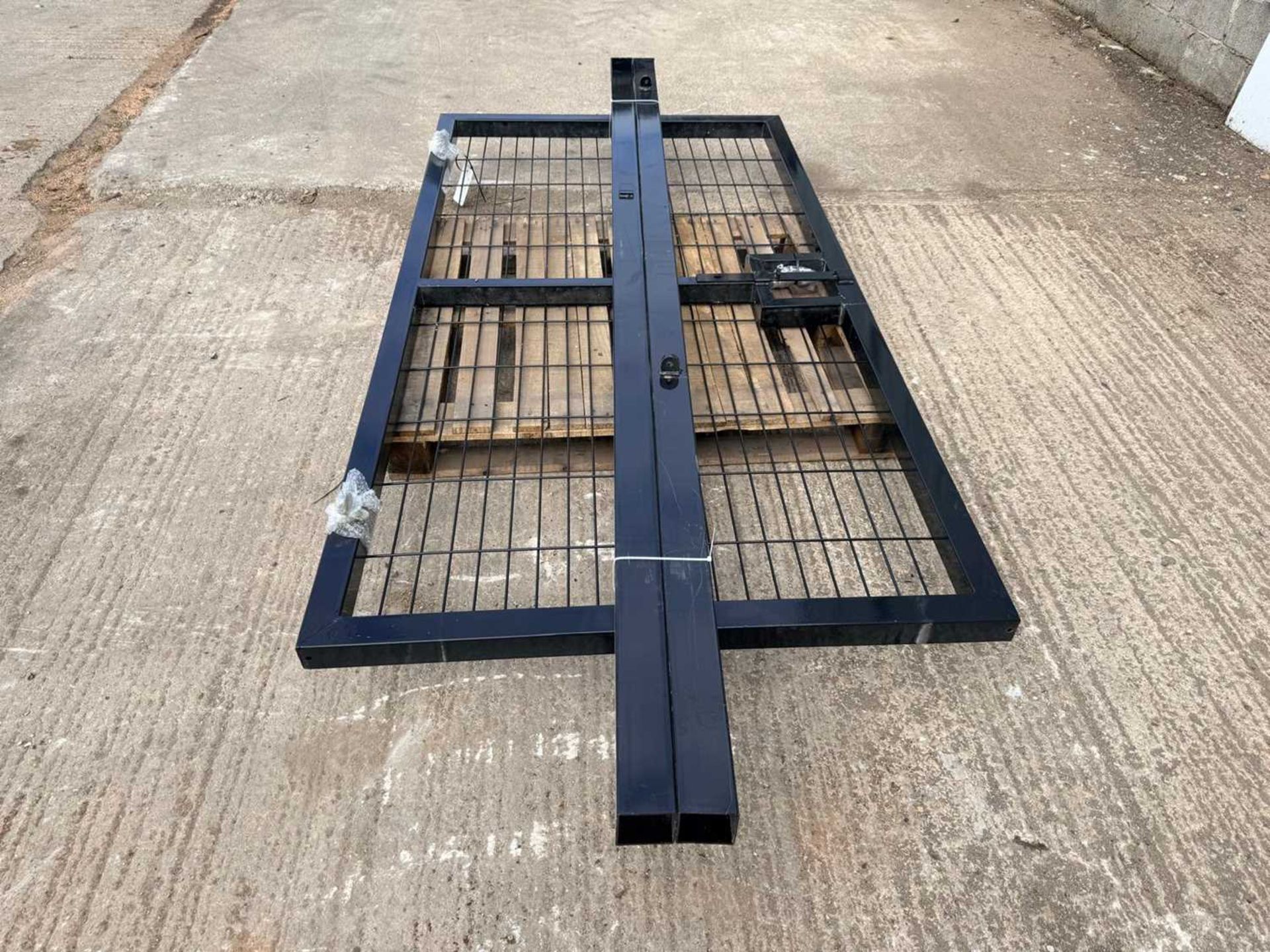 Unused Security Pedestrian Gates 4' X 8' & 2 Posts (Black) - Image 4 of 6