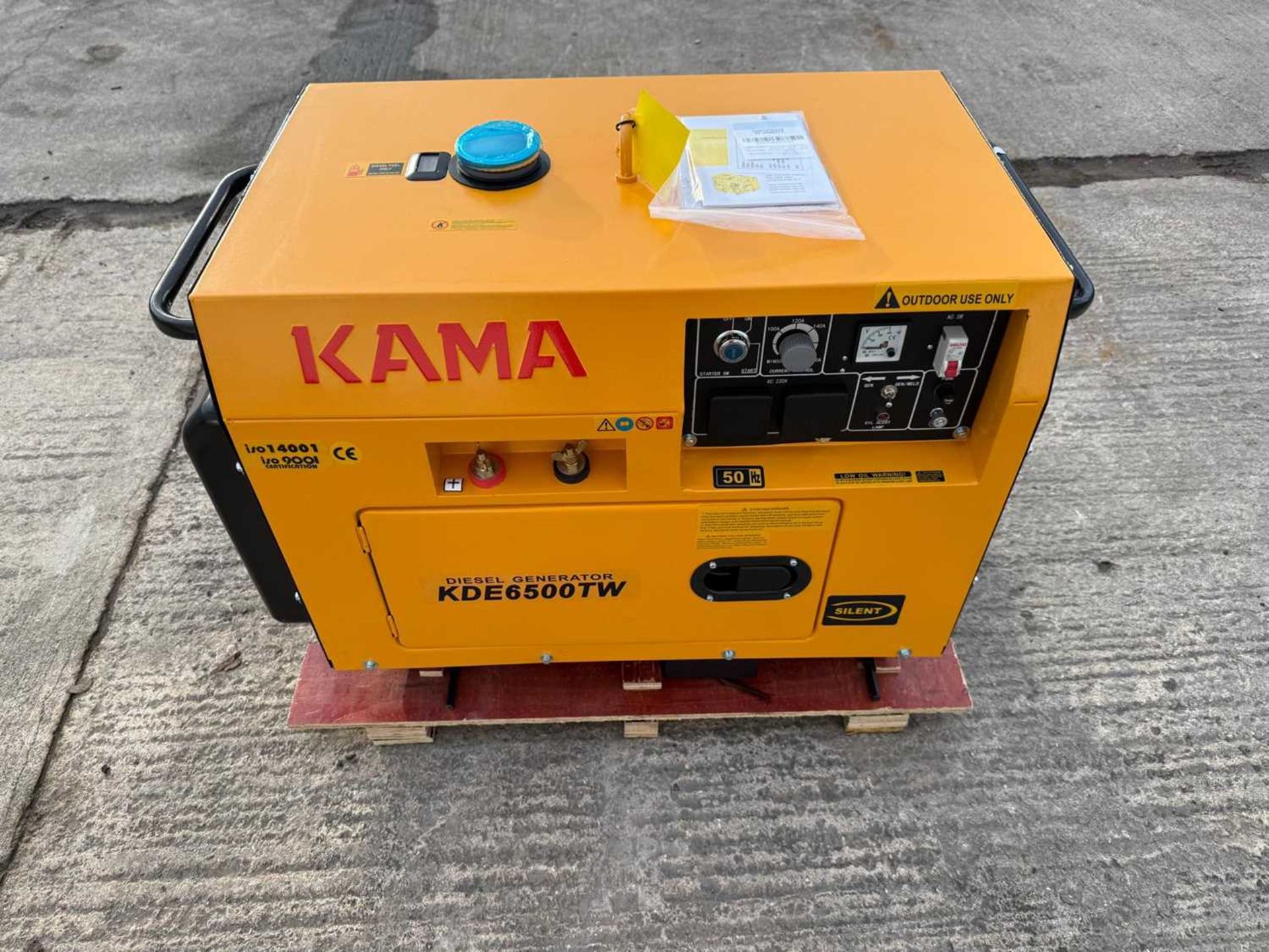 Unused Kama 5.5KW KDE6500TW Air Cooled Diesel Silent Generator & Welder.