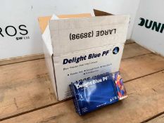 Unused Delight Blue Large Powder Gloves 10 Boxes Of 100 Gloves