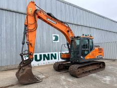2018 Doosan 140LC-5 700mm Pads, Hydraulic Quick Hitch, Piped, Aux, Reverse Camera, A/C, Radio Auto F