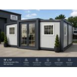 Unused 19' x 13' Mobile Expandable Office With Rest Room