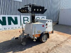 2015 SMC TL-90 LED Mobile Diesel Lighting Tower on Single Axel Trailer With Ball Hitch