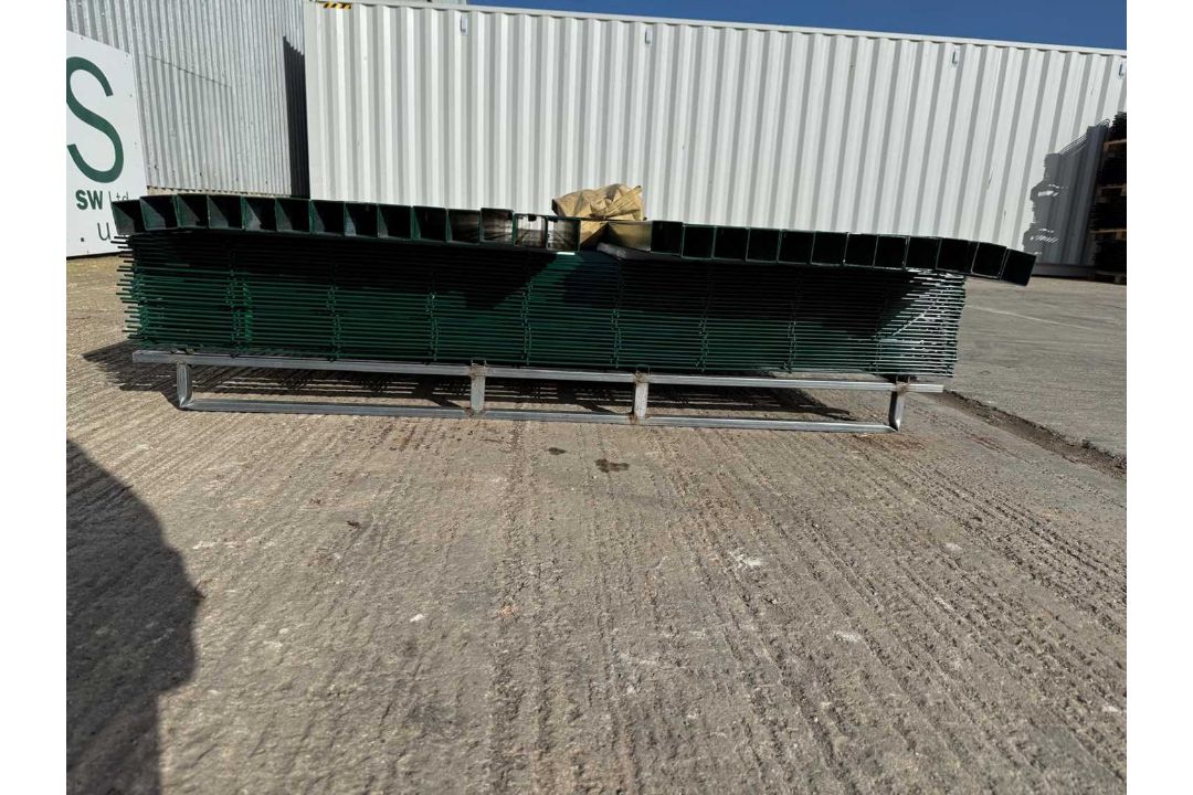 Unused Double Wire Security Fencing 1.8M X 2M, 25 Panels & 26 Posts & Fixings (Green) - Image 6 of 7