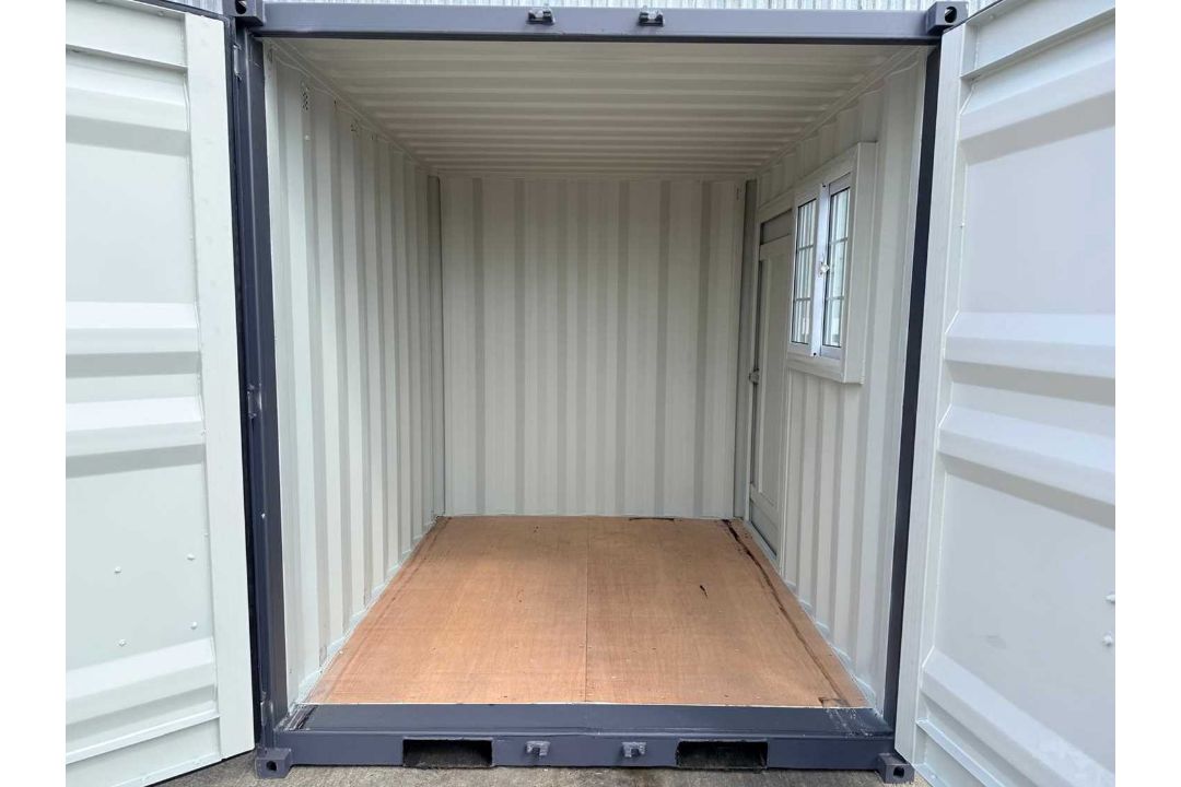 Unused 9Ft Container with Window & Side Door, (Dark Grey) - Image 7 of 9