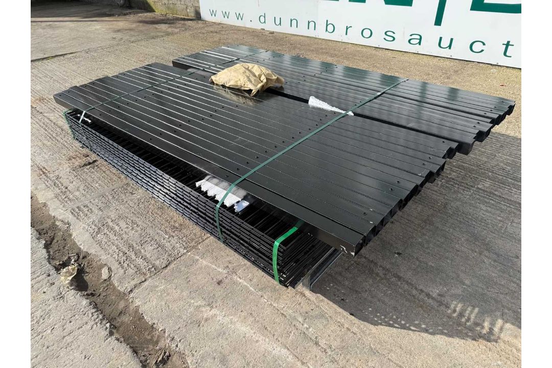 Unused Double Wire Security Fencing 1.8M X 2M, 25 Panels & 26 Posts & Fixings (Black) - Image 4 of 7