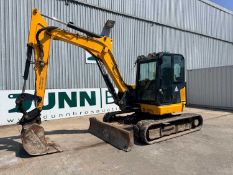 2017 JCB 85 Z-1,Rubber Tracks, Blade, Piped, Hydraulic Quick Hitch, LED Lights, Warning Beacons