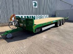 2026 30Ft M4 Tri Axle Trailer 18T, Hydraulic Beaver Tail, Flotation Tyres, Air & Oil Brakes, Side Lo