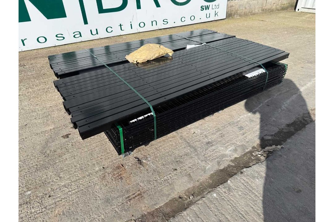 Unused Double Wire Security Fencing 1.8M X 2M, 25 Panels & 26 Posts & Fixings (Black) - Image 2 of 7