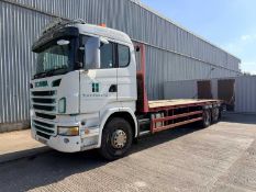 2011 Scania 26T Flat Lorry Beaver Tail. Manual Gear Box , Twin Bunk Sleeper Cab (Reg Docs Available,