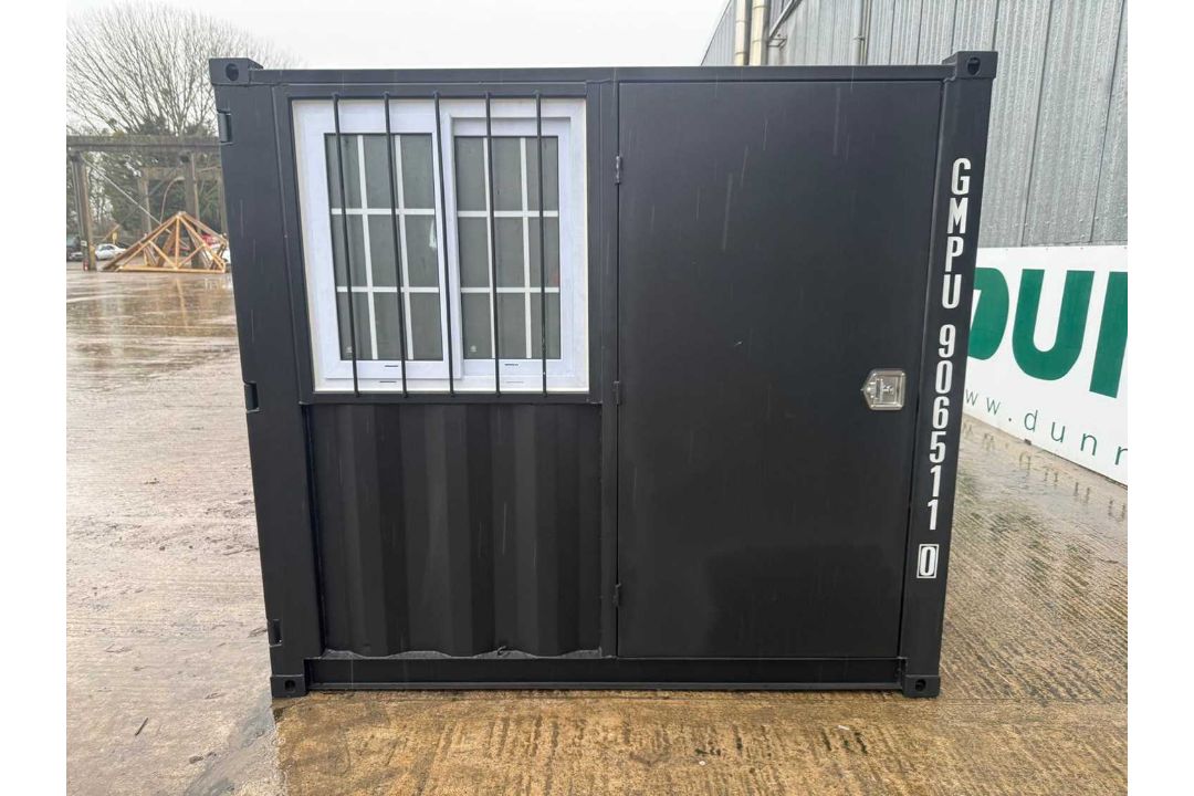 Unused 7ft Container with Window & Side Door, (Black) - Image 4 of 8