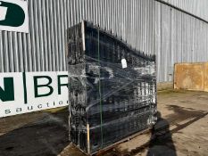 Unused 14' Bi-Parting Gates Centre Height 2300mm Outside Height 1820mm (Tree Design) (1 Pair)