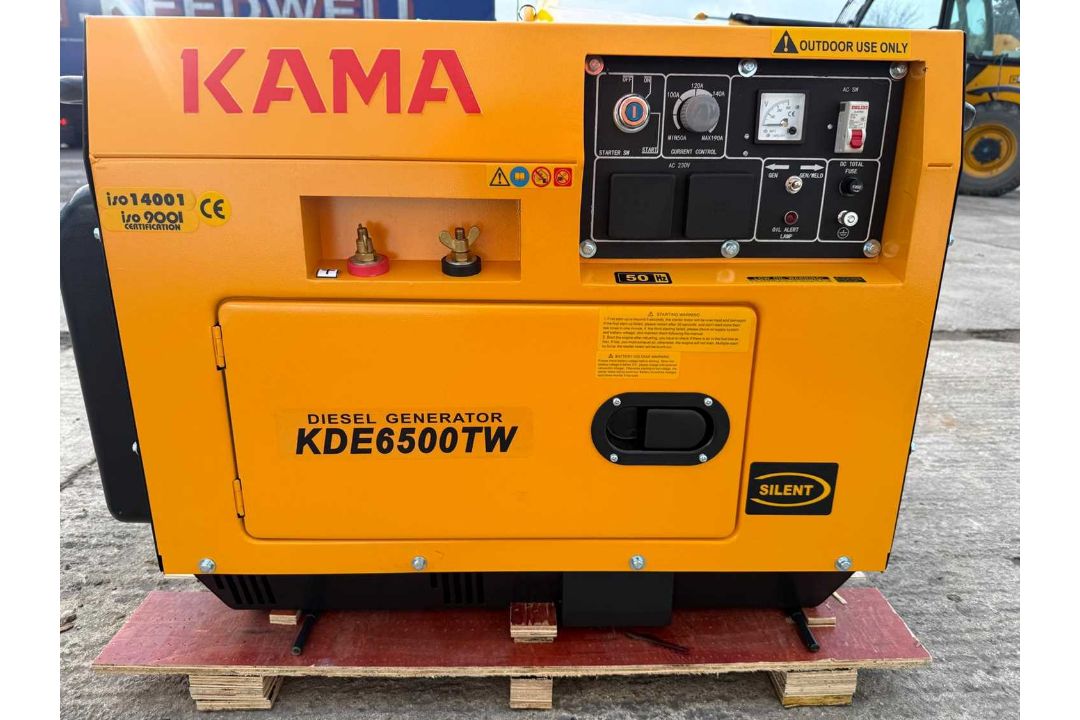 Unused Kama 5.5KW KDE6500TW Air Cooled Diesel Silent Generator & Welder. - Image 5 of 8