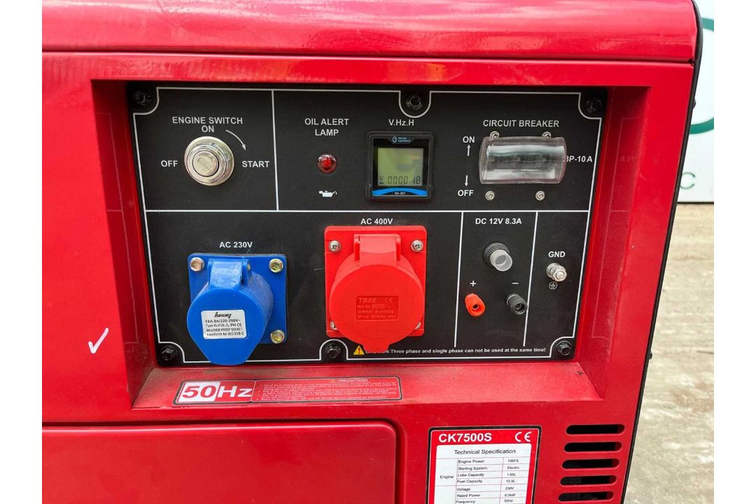 Unused Cameo CK7500S 3 Phase Silent Diesel Generator - Image 6 of 8