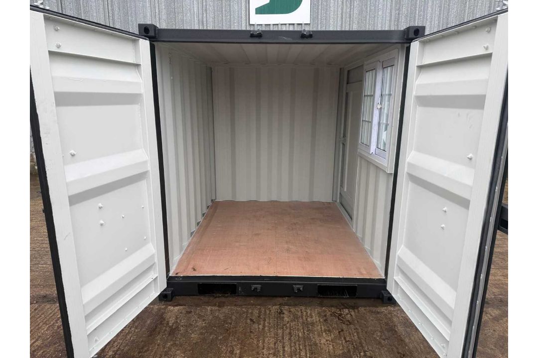 Unused 7ft Container with Window & Side Door, (Black) - Image 7 of 8