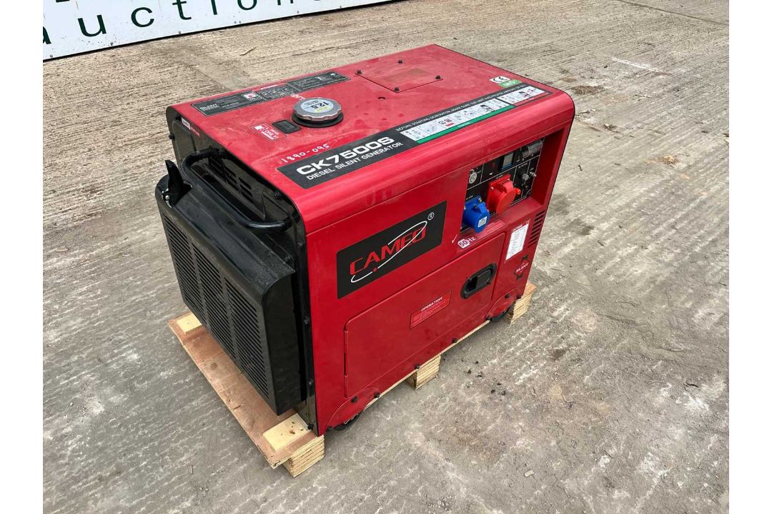 Unused Cameo CK7500S 3 Phase Silent Diesel Generator - Image 1 of 8