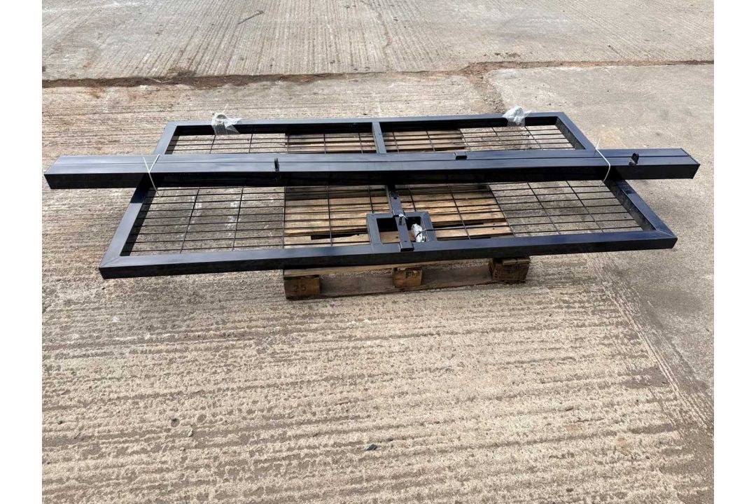 Unused Security Pedestrian Gates 4' X 8' & 2 Posts (Black) - Image 5 of 6