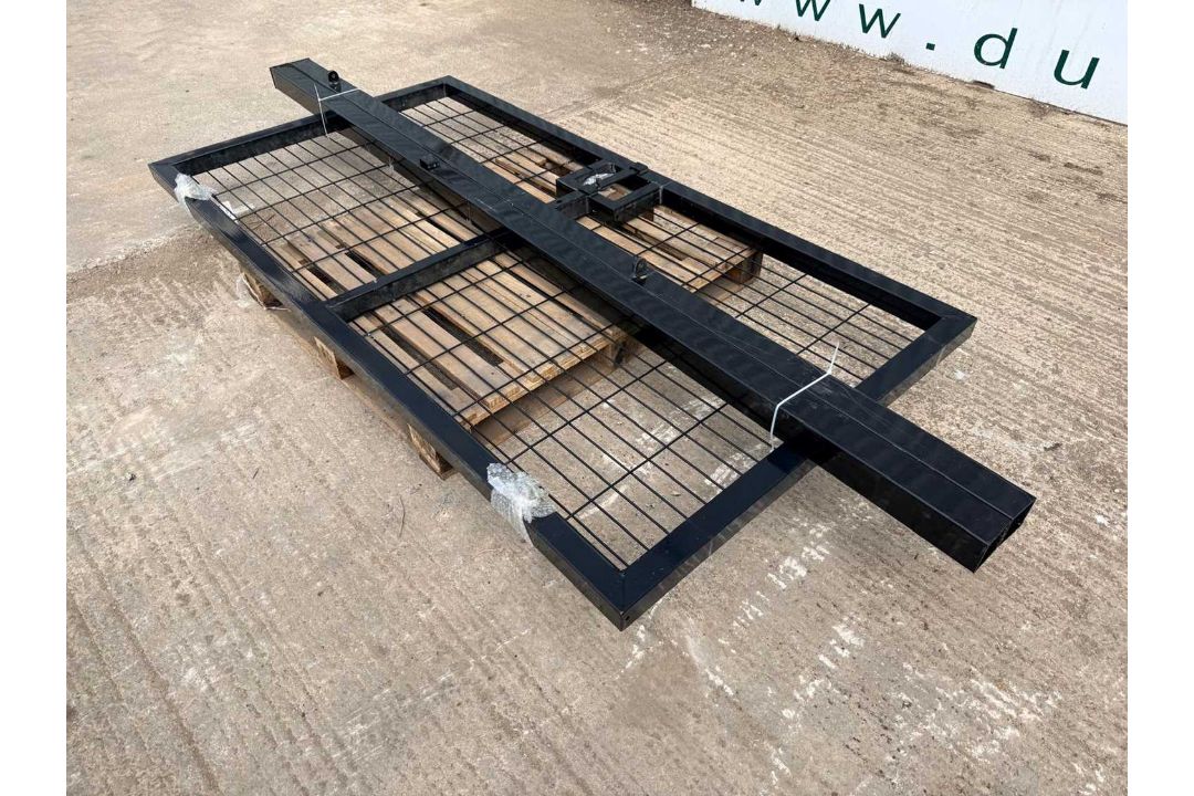 Unused Security Pedestrian Gates 4' X 8' & 2 Posts (Black) - Image 3 of 6