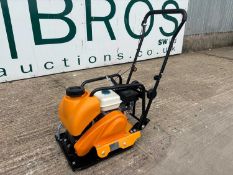 Unused Dyna Power HYC90 Plate Compactor With Water Tank, 170F Petrol Engine, 70KG Weight