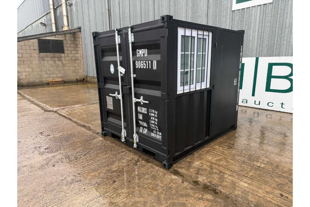 Unused 7ft Container with Window & Side Door, (Black) - Image 3 of 8