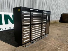 Unused 7' Tool Cabinet, 35 Drawers, 1 Cabinet