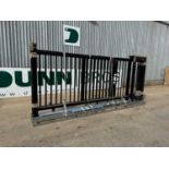 Unused 20Ft Sliding Electric Gate Vertical Bars (Black) with Automation Kit
