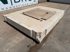 UNRESERVED - Pre Cast Concrete Weight 3.2M X 2.3M, 300MM Deep. With 1M x 1M Square Hole