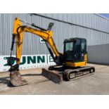 2017 JCB 85 Z-1,Rubber Tracks, Blade, Piped, Hydraulic Quick Hitch, LED Lights, Warning Beacons