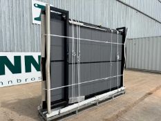 Unused 26Ft x 6Ft 5" Composite Electric Sliding Gate Internal Pedestrian Gate And Key Pad Automation