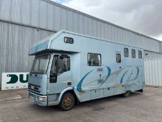 2000 Iveco Ford 7.5 Tonne Horse Lorry To Suit 3 Horses, Living Accommodation, 5.8 Litre Engine, Manu