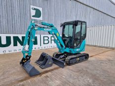 2022 Unused Kobelco SK22-1E Mini Excavator, Blade, Geith Quick Hitch, Rubber Tracks, Piped, LED Work