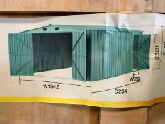Unused Single Storage Metal Shed 13Ft x 20Ft