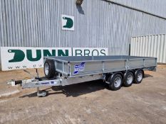 2026 Ifor Williams LM166 Tri-Axle Trailer, 16FT x 6'6, 3500KG, C/W LED Lights, Drop side Kit, 8' Alu