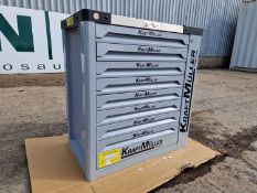 Unused Kraft Muller 8 Drawer & 1 Side Cabinet Tool Box, Contains 319 Pcs Tool Set, 750MM x 450MM x 8