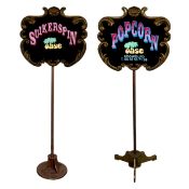 Dutch Cotton Candy and Popcorn Signs on Stands