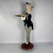 Vintage Wooden Hand-painted Butler Figure Inspired by the Disney "Duckworth" Character