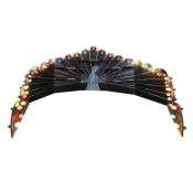 Wooden Peacock Lighted Display Decor Set
