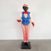 Lifesize Vintage Butler Plaster Statue