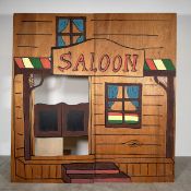 Wild West-themed Hand-painted Wooden Photo Booth Panels - "SALOON"