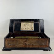 Swiss J.H. Heller 8 Tune Cylinder Music Box (ca. 1880-1890)