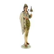 Wooden Organ Figure Automaton with Bell and Mallet, Copy of Demetz