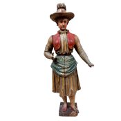 Original Antique Demetz Organ Figure with Two Mechanical Movements