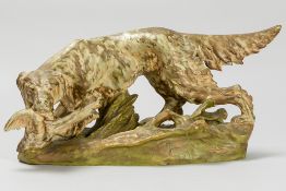 antique sculpture in biscuit porcelain, marked "Tsjechoslovakia"