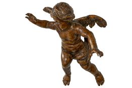antique 17th/18th Cent. "winged angel" sculpture in (bass?)wood