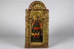 Byzantine tempera on an early 15th century panel depicting, according to the label on the verso, Con