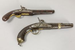 two old percussion pistols